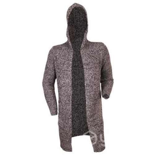 Chaleco Gris XXXL Con Gorro Largo Grueso 8811