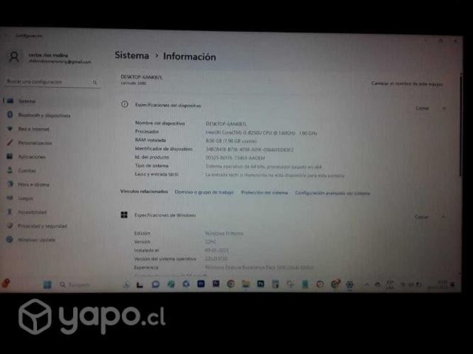 Notebook Del Latitude 3490