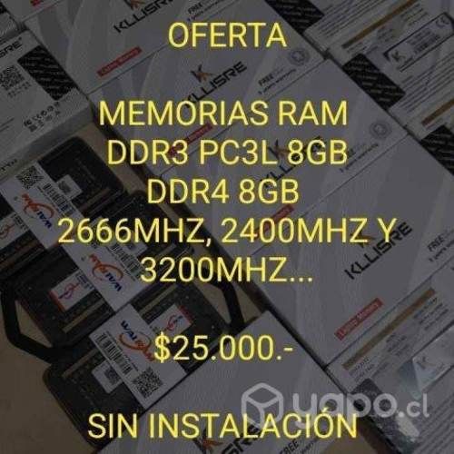 Memorias ram, para notebook