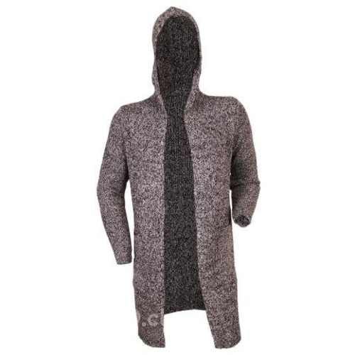 Chaleco Gris XXL Con Gorro Largo Grueso 8811