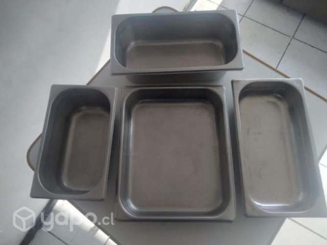 4 bandejas de inox españolas