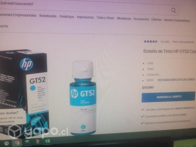 Ultinas Tintas originales hp