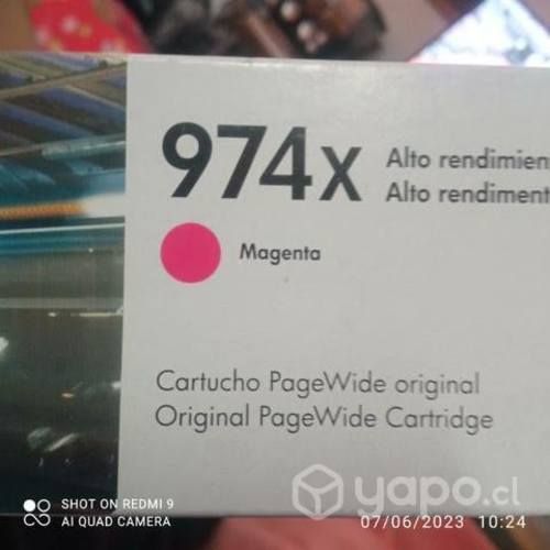 Tinta HP 974x magenta original de alta