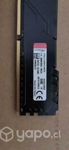 Memoria Ram HyperX® fury blackDDR4 8GB 2666MHz