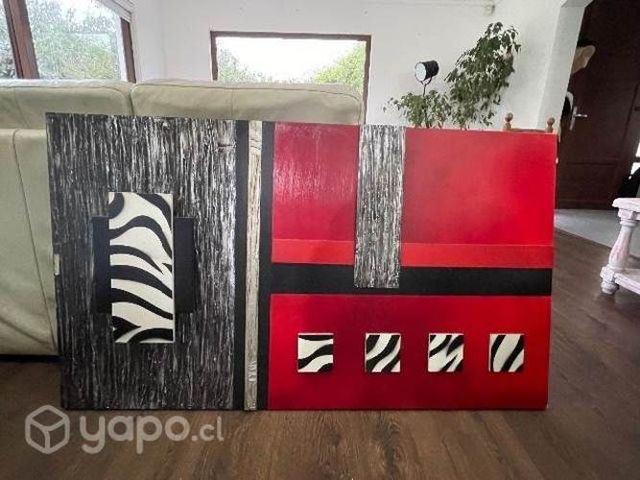 Cuadro moderno diseño zebra