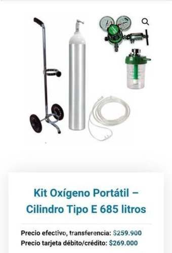 Sistema de oxígeno medicinal portátil con carrito