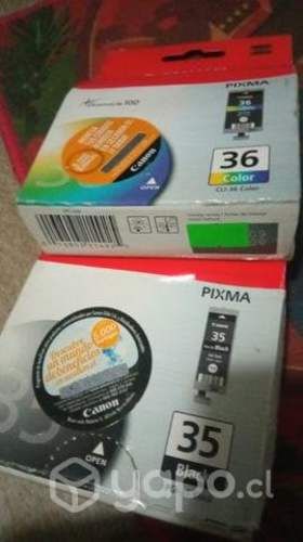 Packs de tintas canon 35 y 36 colores originales