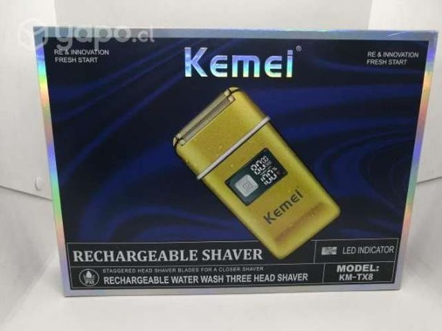 Afeitadora 3 cabezales kemei gold