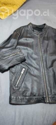 Chaqueta cuero oveja envejecida nueva permuto