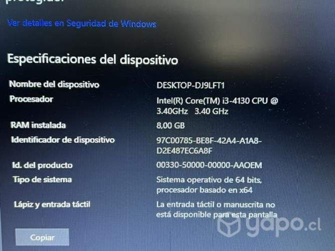 PC HP PRODESK i3 8GB RAM 240 SSD 480 HDD