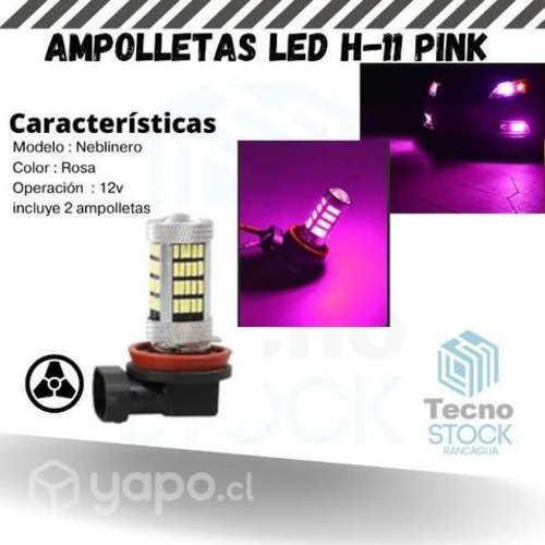 Ampolleta led h11 rosa