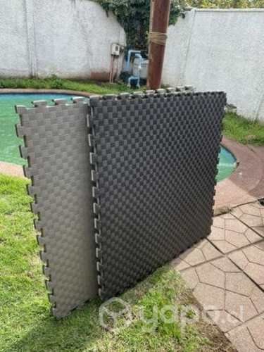 Tatami o piso de goma 100x100 Negro/gris