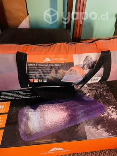 Carpa y colchón inflable