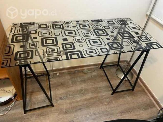 Escritorio vidrio 1,2 x 0,55 x 0,7