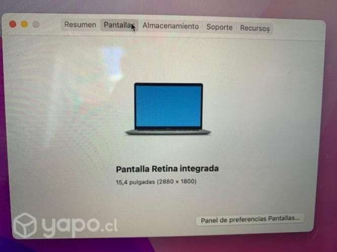 Macbook pro año 2017