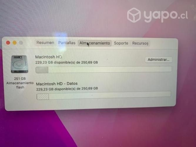 Macbook pro año 2017