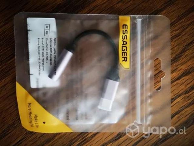 Adaptador usb C a 3.5 mm para celular