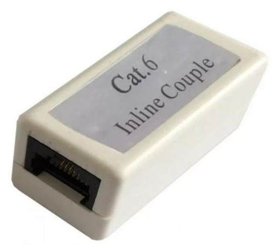 Copla rj45 cat6 hembra/hembra. union cable red