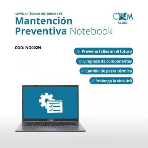 Servicio de mantencion preventiva notebook