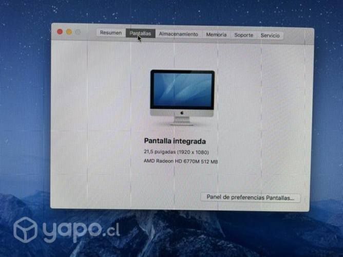 Computador escritorio Apple iMac 21.5 pulgadas