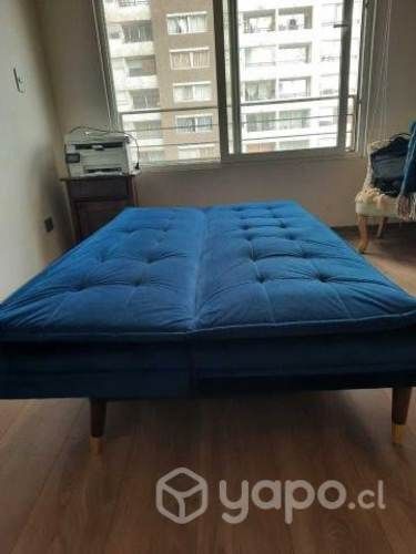 Futón Alfred Azul Sodimac (Sillón Cama 3 cuerpos)