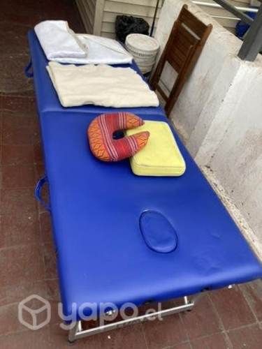 Camilla terapéutica, cojín, frazada y calentacama