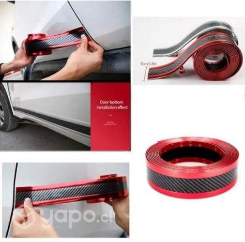 Cinta Fibra Carbono Protector Parachoques Pisadera
