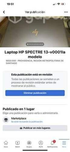 Notebook HP spectre model 13-v001LA