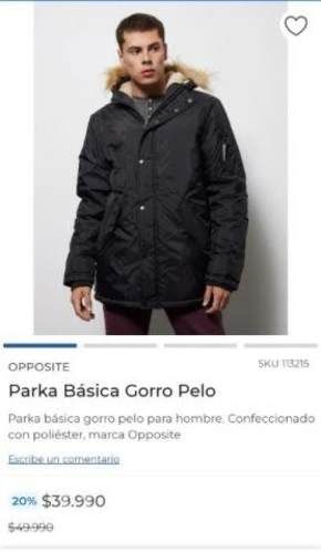 ÚLTIMA parka Opposite talla M NUEVA.