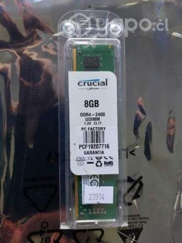 Memoria ram Crucial 8 gb DDR4 - 2400