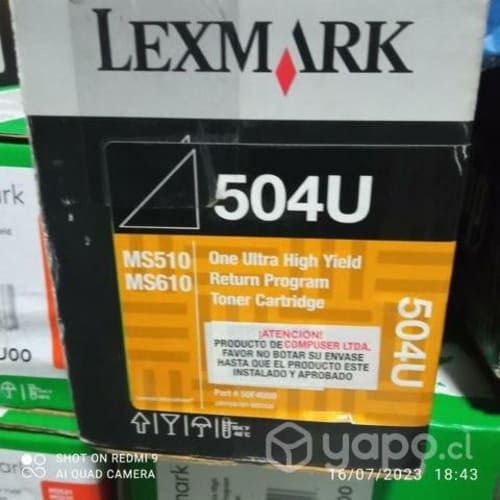 Toner Lexmark diversos modelos originales de alta