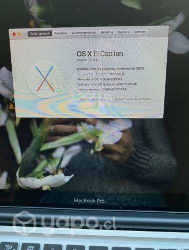 Macbook Pro 13 A1278 Año 2015 I5 4gb Excelente