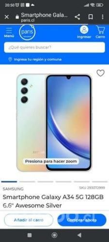 Samsung galaxy a34 nuevos silver y negro