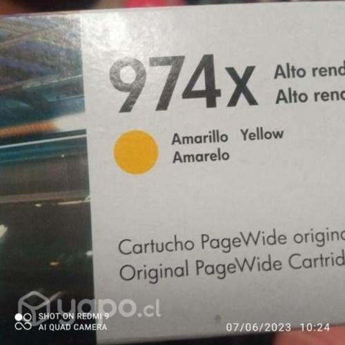 Tinta HP 974x yellow original de alta