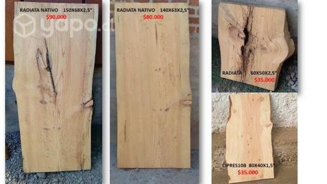 Muebles/cubiertas nativas cipres nogal radiata