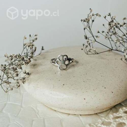 Anillo Ajustable Plata 925 Patita de Animal