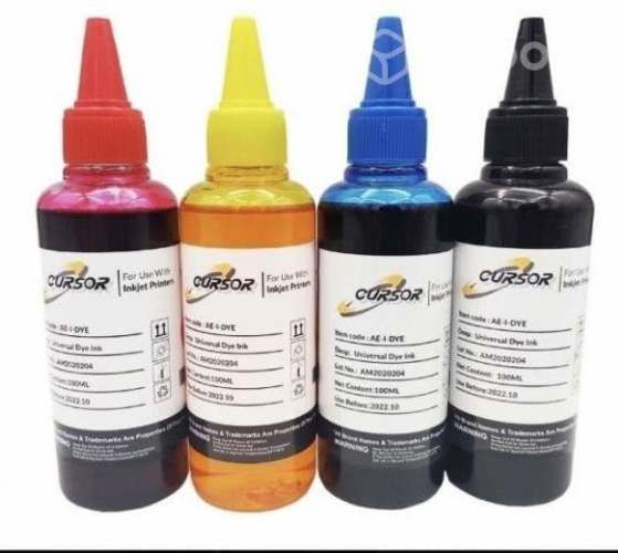 Pack 4 Tinta Dye Universal 100ml Roja Azul Negra A