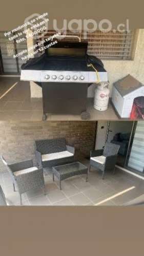 Juego de Terraza+Parrillera+Casa para perro