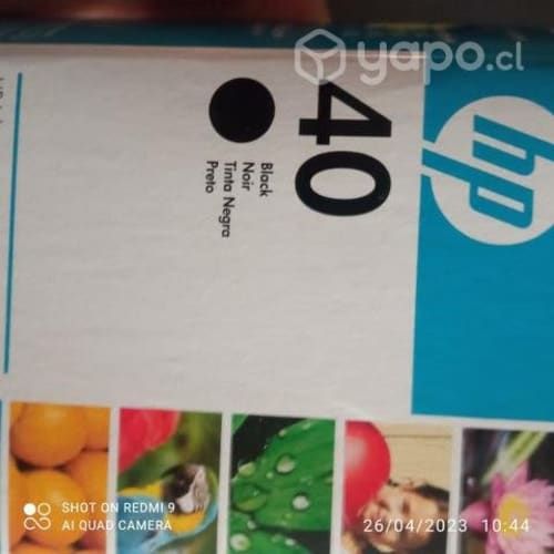 Tinta HP 40 black original de alta