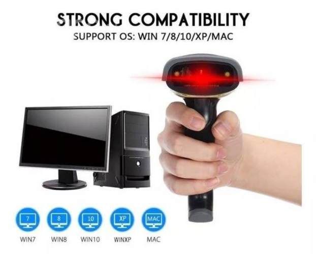 Pistola Laser Lector Código De Barra Usb + Pedesta