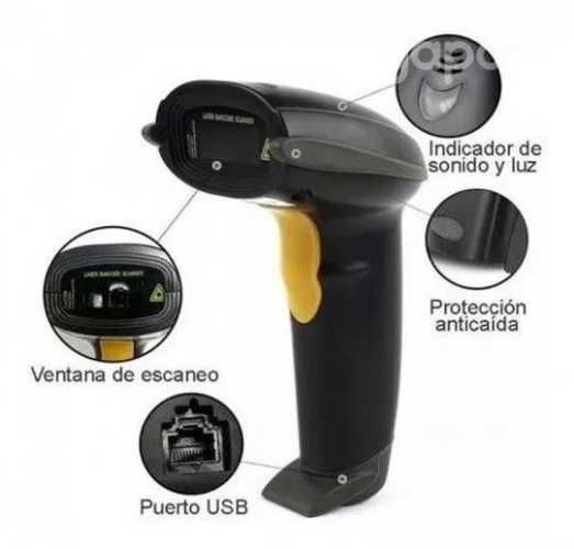 Pistola Laser Lector Código De Barra Usb + Pedesta
