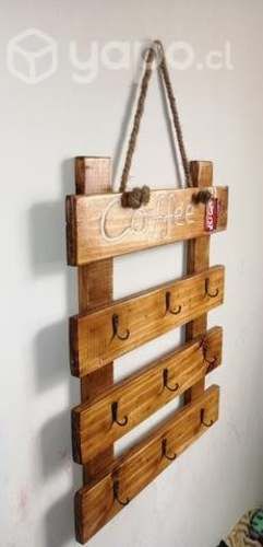 Lindo porta tazas rústico