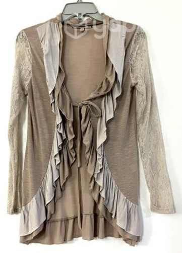 Tapado Abierto Marca Alma Talla S Café Claro