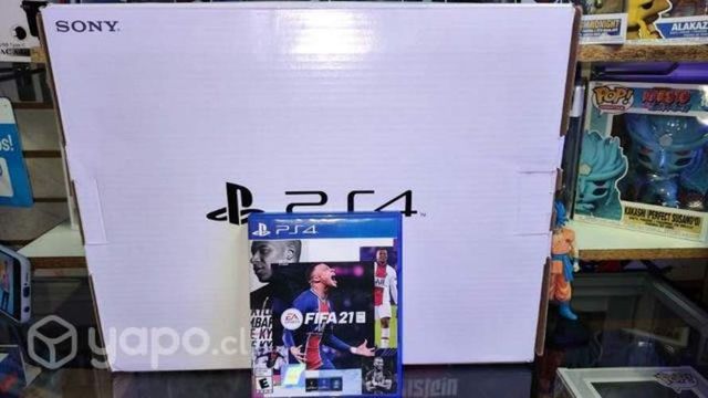 Ps4 Slim 1tb con un control y un juego en caja