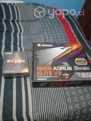 Ryzen 5 5600X + placa B550 Aorus Elite V2 NUEVAS