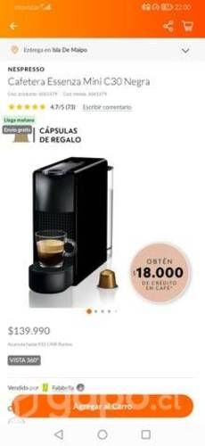 Cafetera nespresso