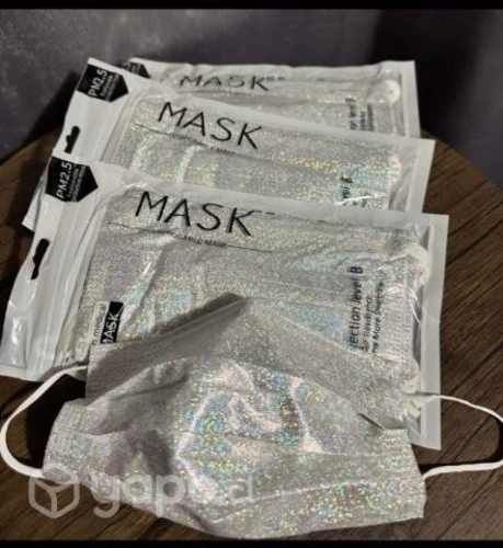 Mascarillas con gliter desechables