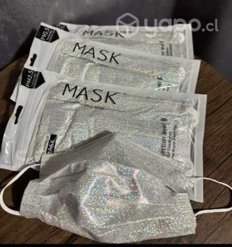 Mascarillas con gliter desechables