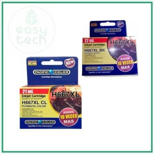 Pack de tintas para HP color y negro 667XL