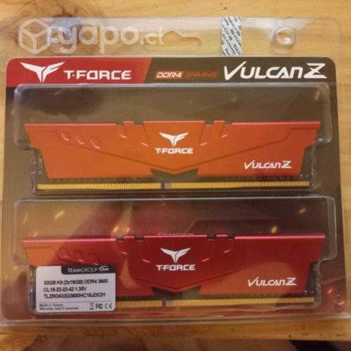 NUEVAS Ram 2x16Gb 3600MHz T Force Vulcan Z DDR4